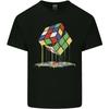 Dripping Rubix Cube Funny Puzzle Mens Light Cotton T-Shirt