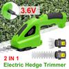 Электрический кусторез 2 в 1, беспроводной кусторез 3,6 В, портативный триммер для травы, которым можно управлять одной рукой, садовые ножницы для прополки, газонокосилка
