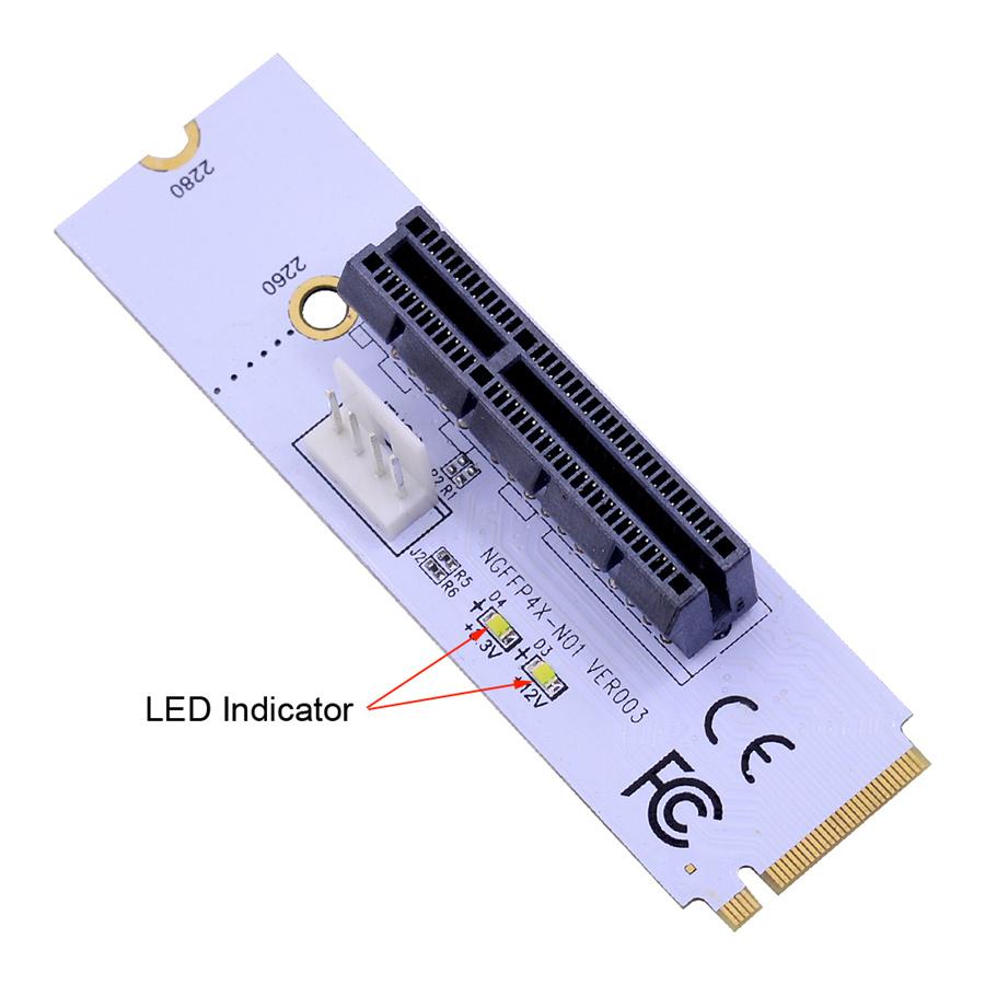 Convert M.2 M Key NGFF to PCI-E X4 interface