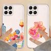 Чехол для Honor 90 Lite X8b X8a X9a X7b X8 X9b Мягкая накладка на телефон Фрукты Цветы