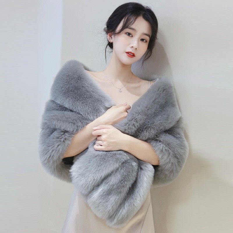 Свадебная шаль, женские аксессуары, имитирующие волосы животных, модное платье Cheongsam с шарфом