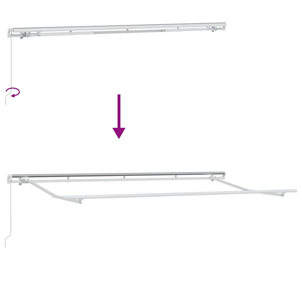 Retractable Awning Blue and White 400 x 200 cm