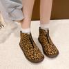 Fashion 2025 Winter Women Leopard Ankle Boots Flats Sport Shoes New Trend Gladiator Casual Suede Sneaker Cozy Walking Snow Botas Mujer