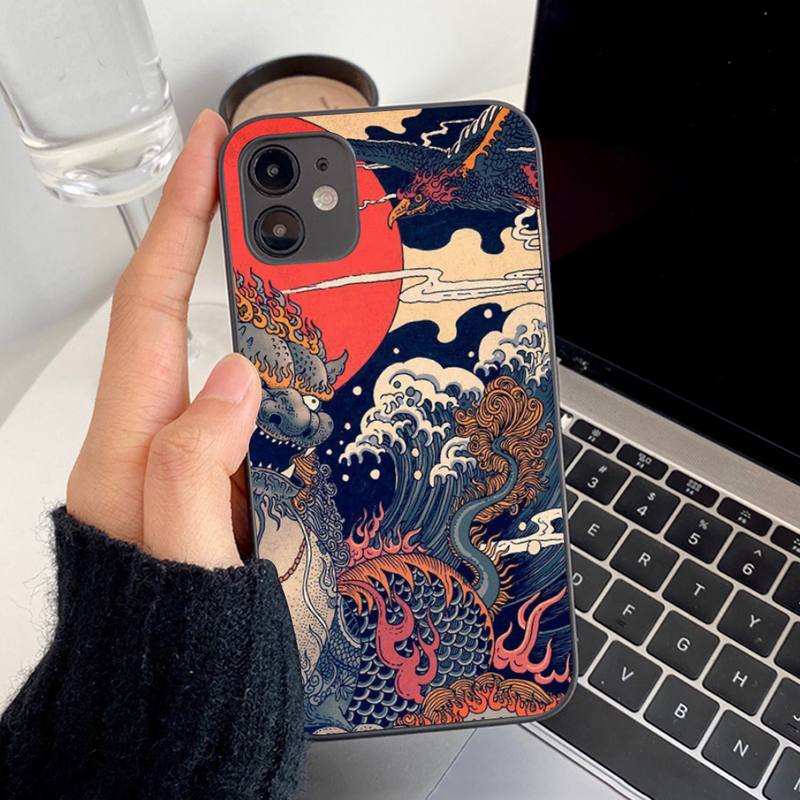 Чехол для телефона в японском стиле Art Japan для iPhone 13 8 7 6S Plus X 5S SE 2020 XR 11 12 mini pro XS MAX