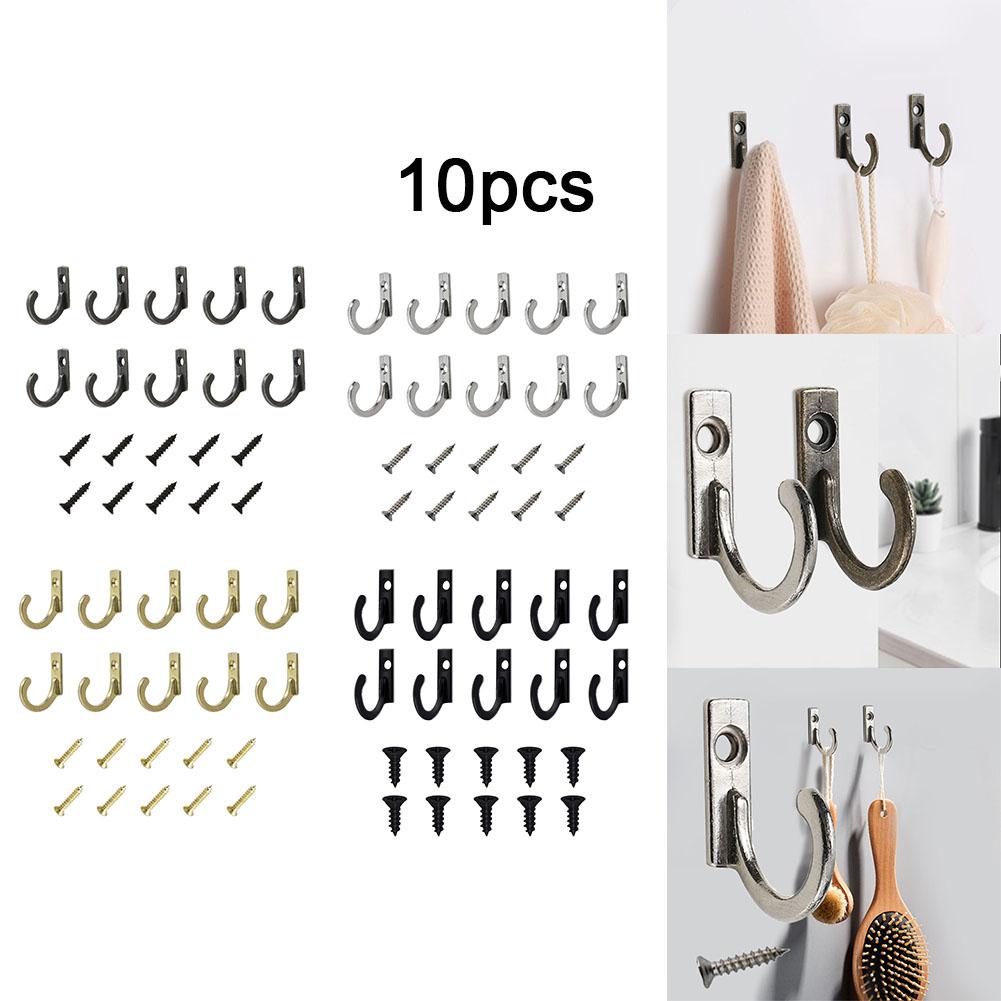 10 шт. Винтажные крючки настенные литые крючки для одежды дверные вешалки для одежды домашние стеллажи для хранения держатель многоцелевой крючок