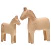 2 Pcs Horse Decor for Home Ornament Delicate Adornment Wooden Figurine Office