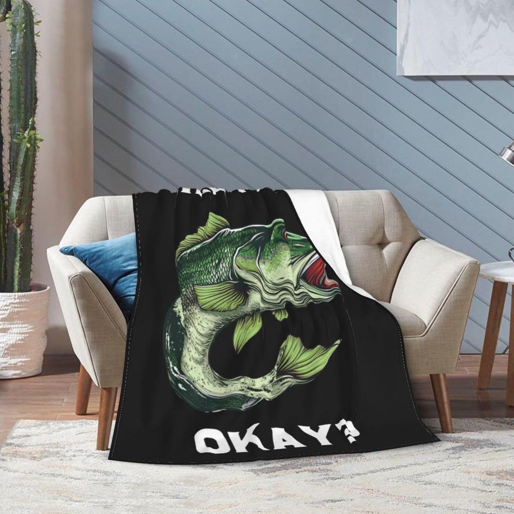 Cartoon fish animal Printed Blanket for Sofa Bed Travel Camping Living Room Office Conditioning Blanket for All Seasons Gifts
