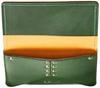 Визитница складная визитница из натуральной кожи 22501 зеленого цвета [Ebawin] [Сделано в Японии]