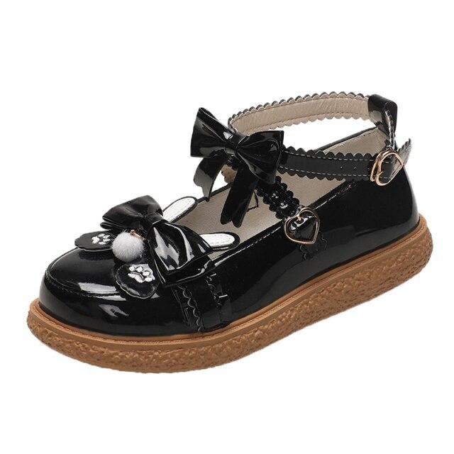 Rimocy Sweet Lovely Bow Mary Janes Женские туфли на плоской подошве с ремешком на щиколотке и бантом в стиле Лолита Туфли для женщин Модная молодежная студенческая обувь