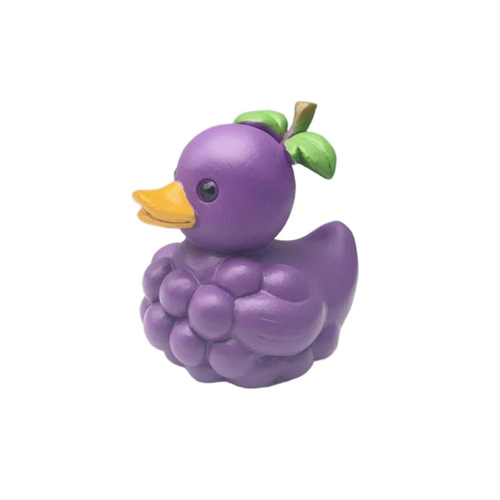 Cute Duck Figurine Cartoon Animal Sculpture Micro Landscape Fruit Duck Statue Cabinet