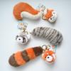 18cm Long tail Squirrel Raccoon Bear Plush Pendant Kawaii Animals Hairy Plush Keychains Bag Car Phone Hanging Plush Keyrings