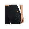 Nike Floral Pattern Yoga Fitness Leggings Women Bottoms Black DM7259-010