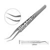 Nine-Hole Hardened Stainless Steel Pointed Tweezers for Precision Nail Art and Beauty Repair