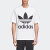 Adidas Футболка с круглым вырезом Originals Trefoil Casual Print для мужчин, белые CW1212