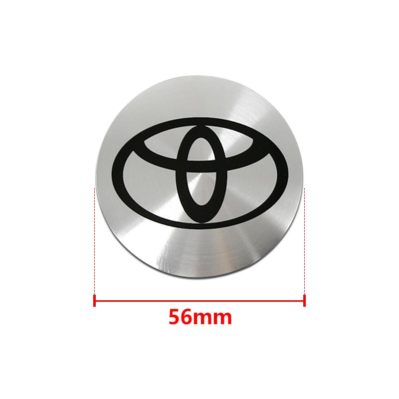 Toyota 56MM Колпачок ступицы колеса автомобиля Алюминиевые металлические наклейки с логотипом Для Rav4 Corolla Camry Aqua Yaris Cross Auris TRD Prius Chr GR