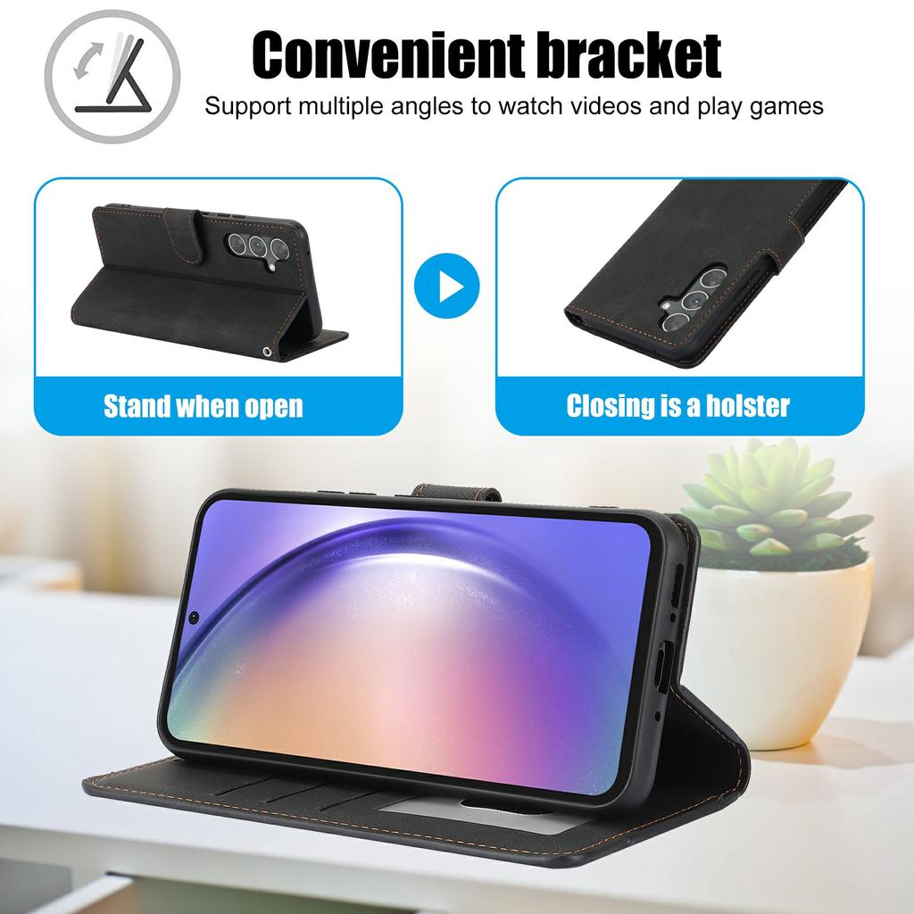 For Samsung Galaxy A26 5G Case PU Leather Phone Cover with Wallet Stand View