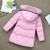 Стеганая куртка с капюшоном для девочек Зимняя одежда Детская стеганая куртка средней длины Утолщенная зимняя модная стеганая куртка для девочек