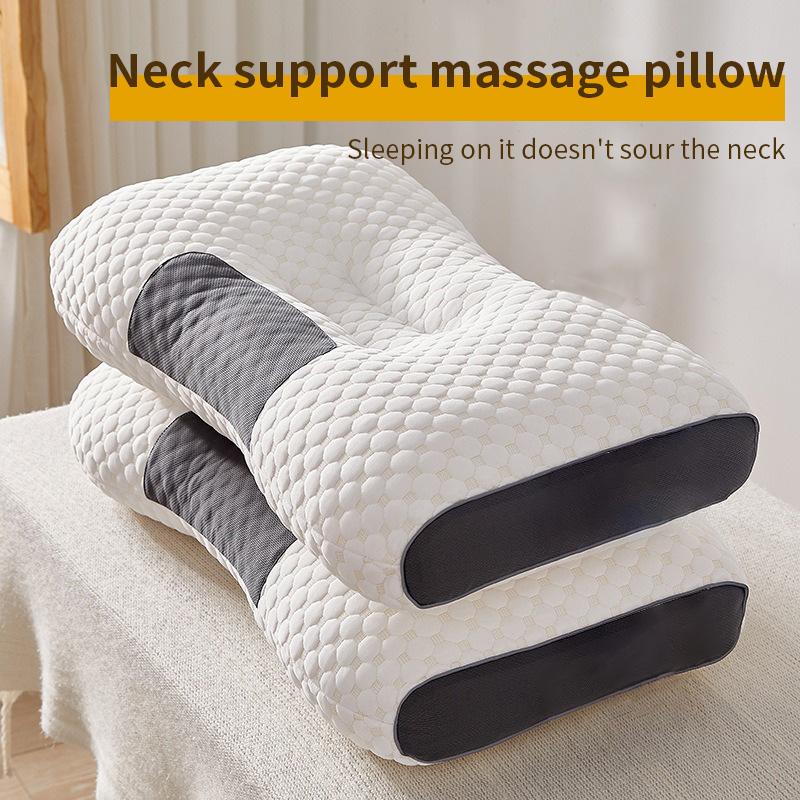 Neck Pillow Help Sleep and Protect The Neck Cervical Orthopedic Household Soybean Fiber SPA Massage Pillow for Sleeping