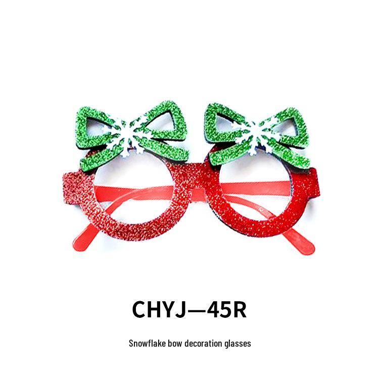 Креативные рождественские очки - Санта, Снеговик, Рога для взрослых и детей