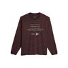 Adidas Terrex X And Wander Collaboration FW23 Pattern Printed Outdoor Sports Crew Neck Long Sleeve T-Shirt Unisex Tops Dark-Gray Brown HZ0672