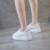 Little White Shoes Women's Thick-soled New Low-top Lace-up Shallow Mouth Inner Height-increasing Women's Shoes Small Size Board Shoes