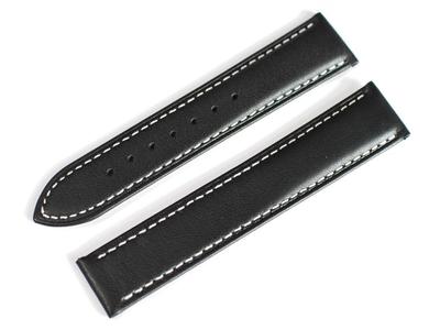 Ремешок для часов King, совместимый с пряжкой Omega D, из телячьей кожи, черный, мм [Импортный оригинал] 20/18