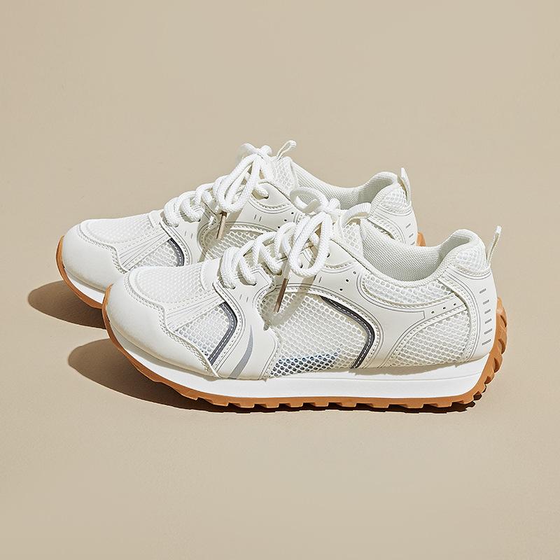 Новые женские летние туфли для папы, студенческие спортивные кроссовки для бега, повседневные кроссовки из дышащей сетки