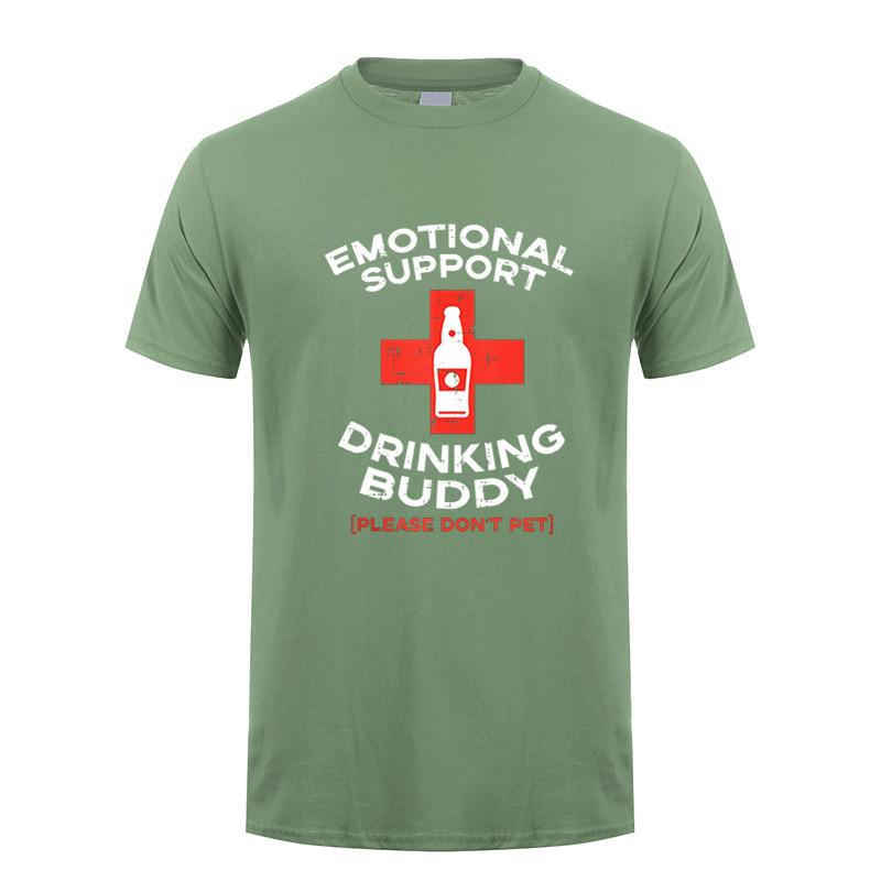 Summer Casual Unisexs Tshirt Emotional Support Drinking Buddy Adult Funny Drinking T Shirt Unisex Tops Tee DY317