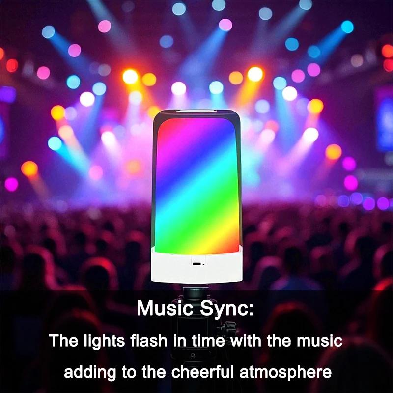 Touch Control RGB Bedside Lamp Dimmable USB Color-Changing Cozy Mood Lamp Fantasy Color Lamp for E-sports Events