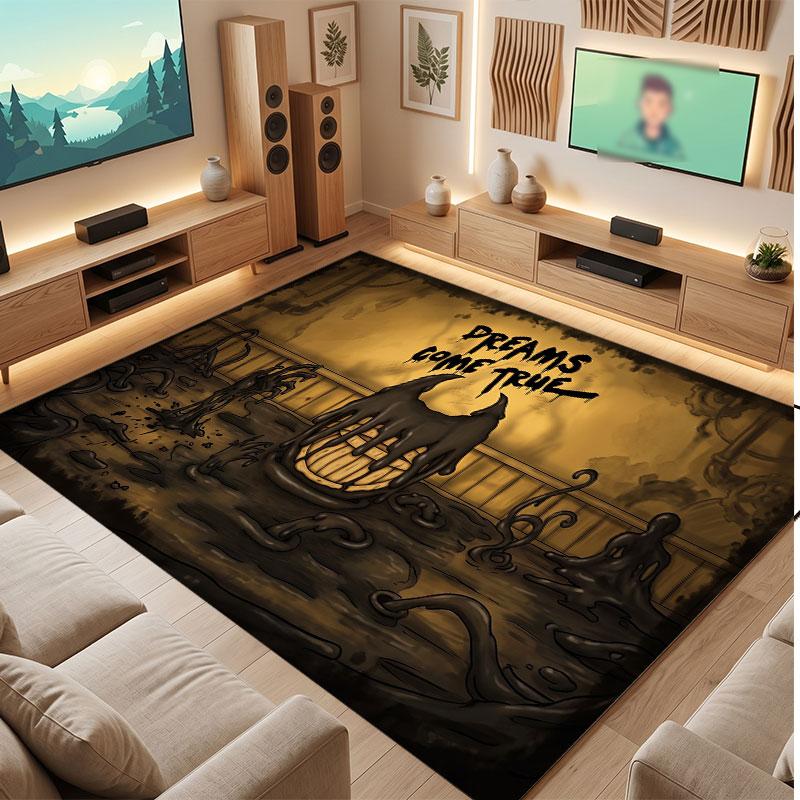 Bendy and the Ink Machine Rug Soft Thick Non Slip Floor Carpet for Bedroom Living Room Home Decor