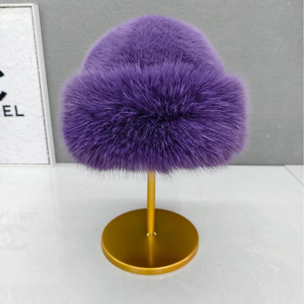 Women's Thick Plush Lined Winter Hat - Brim Style with Earmuffs | Ideal Christmas Gift/warm Outdoor Hat