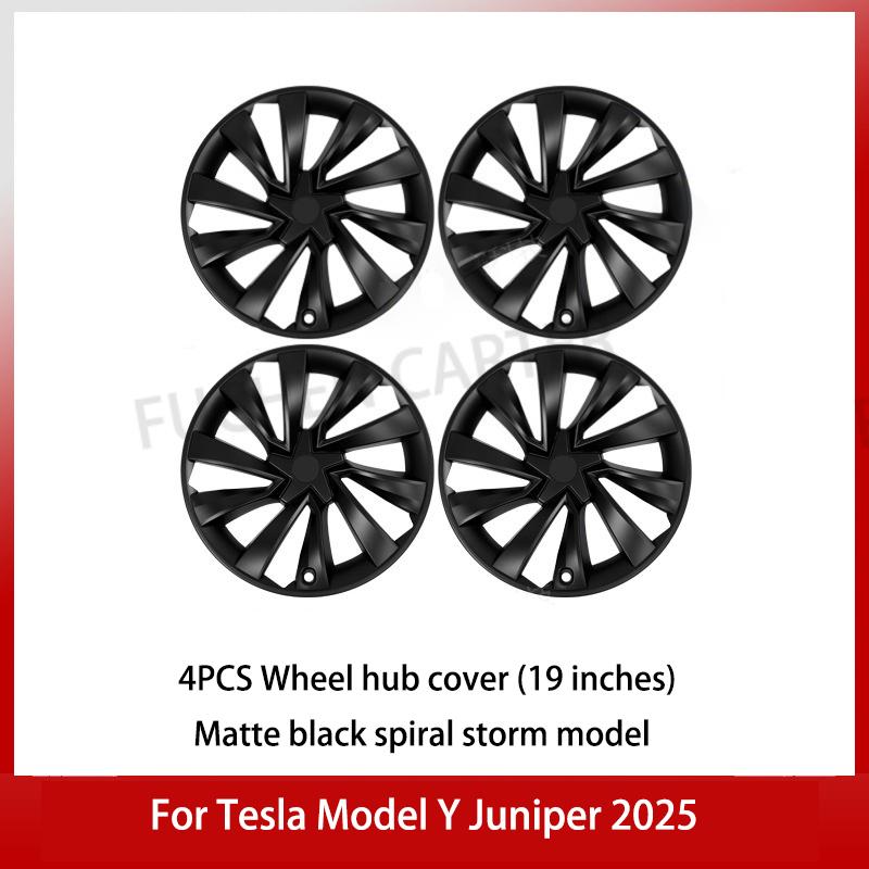 4PCS Hub Cap For Tesla Model Y Juniper 2025+ Car Replacement Wheel Cap 19 Inch Performance Automobile Hubcap Cover Accessories