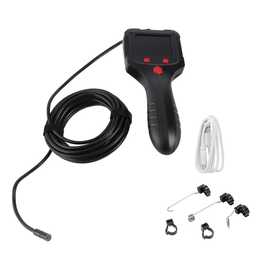 Промышленная инспекционная камера IP67, ручной эндоскоп, 2,4-дюймовый IPS LCD экран, HD-бороскоп с 8