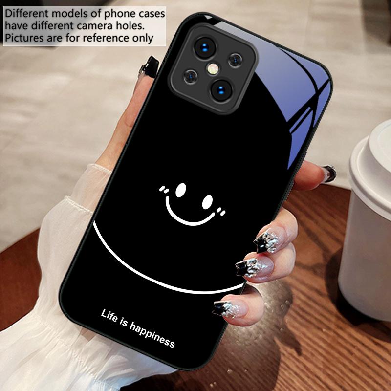 Жизнь — это про счастье Для Oppo Find X5 X8 Pro X2 Lite X7 Ultra F11 23 Reno4 Z 6 Pro A72 58 78 73 16 98 A54S Стеклянный чехол для телефона