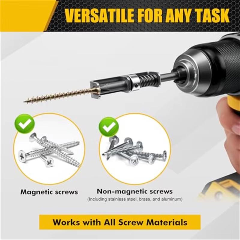 Spring Loaded Screw Holder Bit,Screw Gripper Tool Universal Anti-drop Screwdriver Bit Screws Retaining Holders Clamp Fixing Set