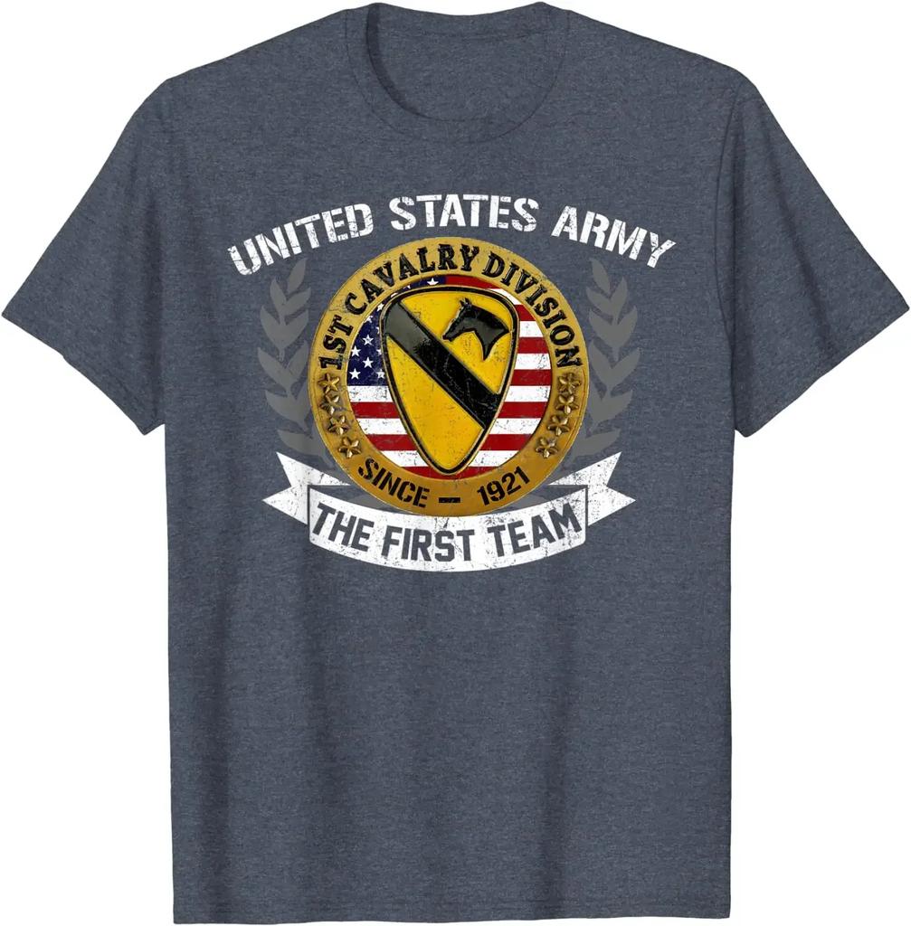 1st Air Cavalry Division US Army Veteran Unisex TShirt Short Sleeve Casual 100 Cotton ONeck Summer Tees