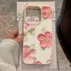 Розовый чехол для телефона с цветочным рисунком, выполненным маслом, для iPhone 17, 16, 15, Plus, Pro, Max — подходит в качестве подарка.