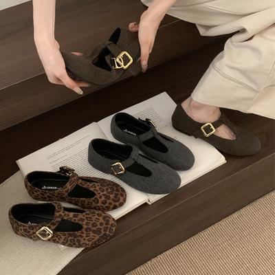 Модная SUOJIALUN 2025 Осень Новая Марка Женские Туфли на Плоской Подошве Круглый Носок Повседневные Платье Одинарные Туфли Мягкий Плоский Каблук Неглубокие Слипоны Мэри Джейн Ш