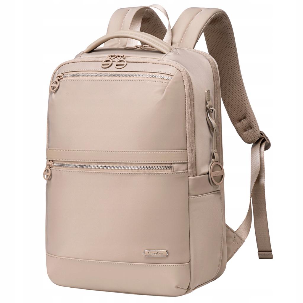 Plecak damski miejski beżowy elegancki do pracy na studia stylowy kobiecy chantria cb00766 khaki