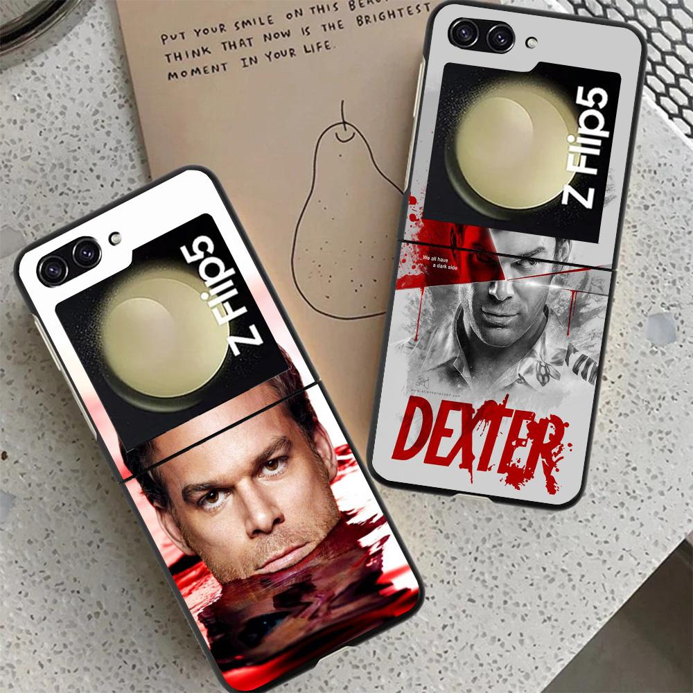 TV Show Dexter Morgan Black Phone Case For Samsung ZFlip7 ZFlip6 ZFlip5 ZFlip4 ZFlip3 5G Hard Protective Galaxy Z Flip 3 4 5 6 7