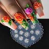 Rose Flower Butterfly 3D Silicone Nails Mold Tulip Nails Templates Diy Nail Art Decor Soft Stamping Mold Manicure Design Tools
