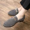 Men’s Loafers Wingtip Dress Formal Shoes Men Suede Grey Tuxedo Wedding Blazers Saddle Shoes Large Size