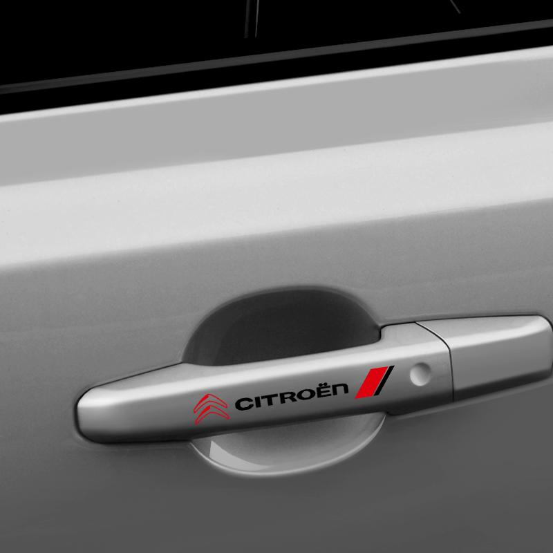 4Pcs Car Door Handle Stickers Tire Rear View Mirror Decals Decoration For Citroen Grand Berlingo Jumper Celysee Xsara Picasso
