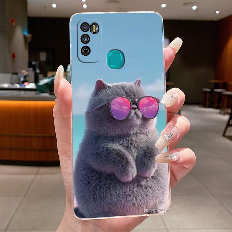 Для Infinix Hot 9 Play Задняя крышка X680 X680B X680C Эстетичный Милый Крутой Чехол для Телефона Мальчиков Девочек Мягкий Силикон Прозрачный Корпус