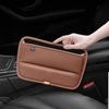 Brown PU Leather Car Seat Organizer, Universal, for Filling the Gap Between the Seats, Side Organizer for the Front Seat