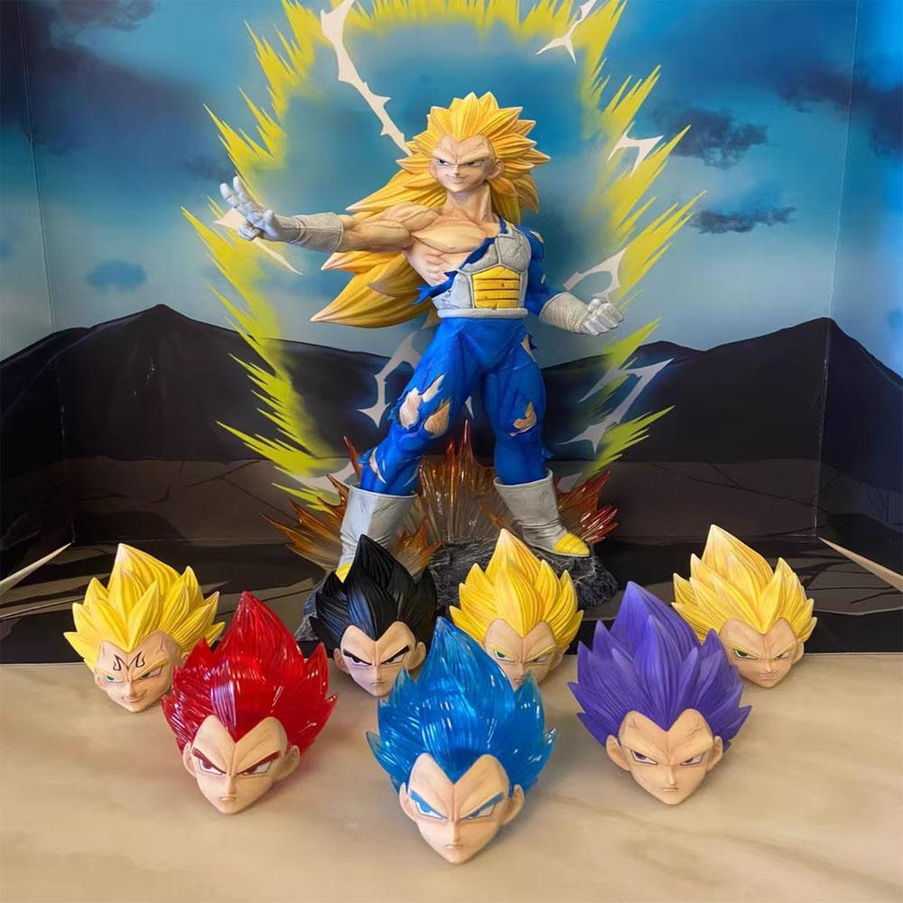 Аниме Dragon Ball Z 28см Фигурка Восемь Голов Веджета Фигурка Супер Сайян Статуя ПВХ Коллекционная Модель Игрушка Настольное Украшение Подарки