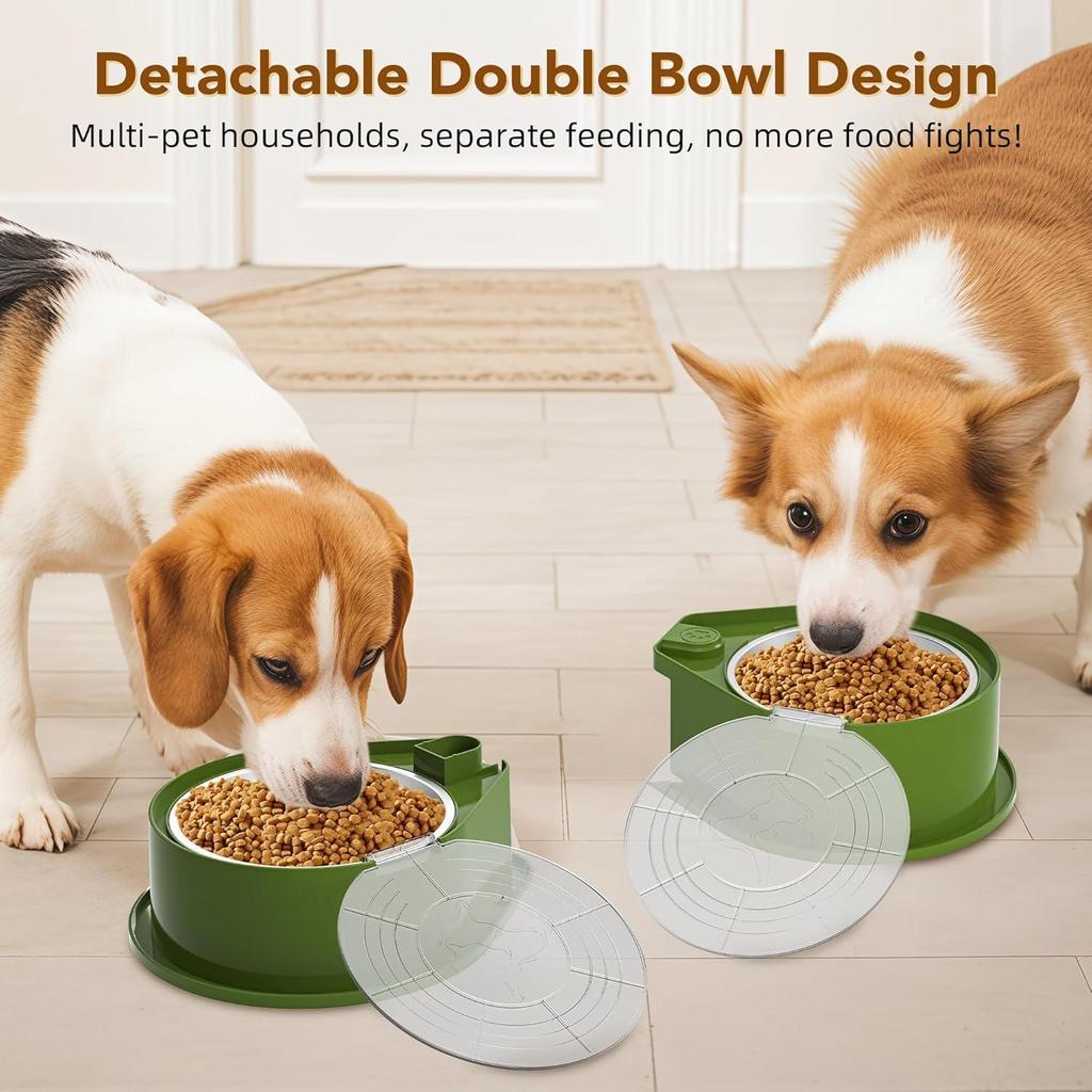 Large Capacity 304 Stainless Steel Bowls,Anti-Skid Food Water Set for Dogs Cats