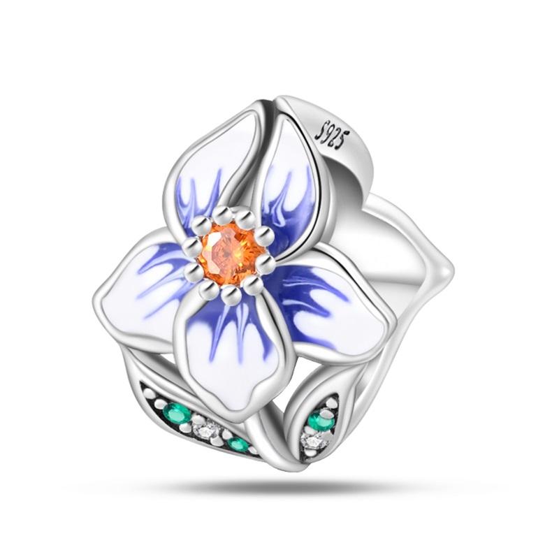 Spring 925 Silver Color Sakura Butterfly Flowers Charms Beads Fit Diy 925 Original Bracelets Fine DIY Jewelry Birthday Gifts