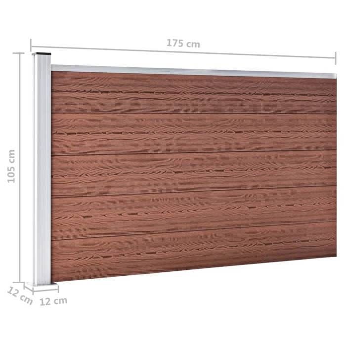 VidaXL Garden Fence Garden Barrier Outdoor Fence Panel Terrace Fence Backyard Privacy Screen WPC 49074