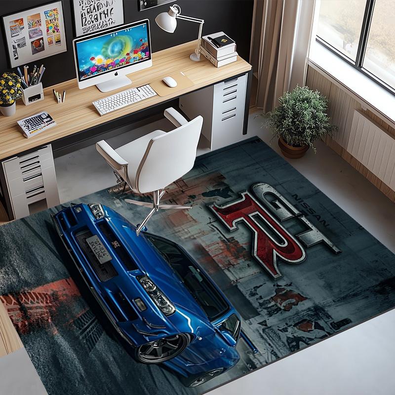 Skyline GT Pattern Rug, Indoor/Outdoor Mat, for Picnic, Gameroom, Bedroom, Office, Living Room, Home Decor Carpet, Birthday Gift